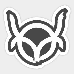 Taurus and Aries Double Zodiac Horoscope Signs (White) Sticker